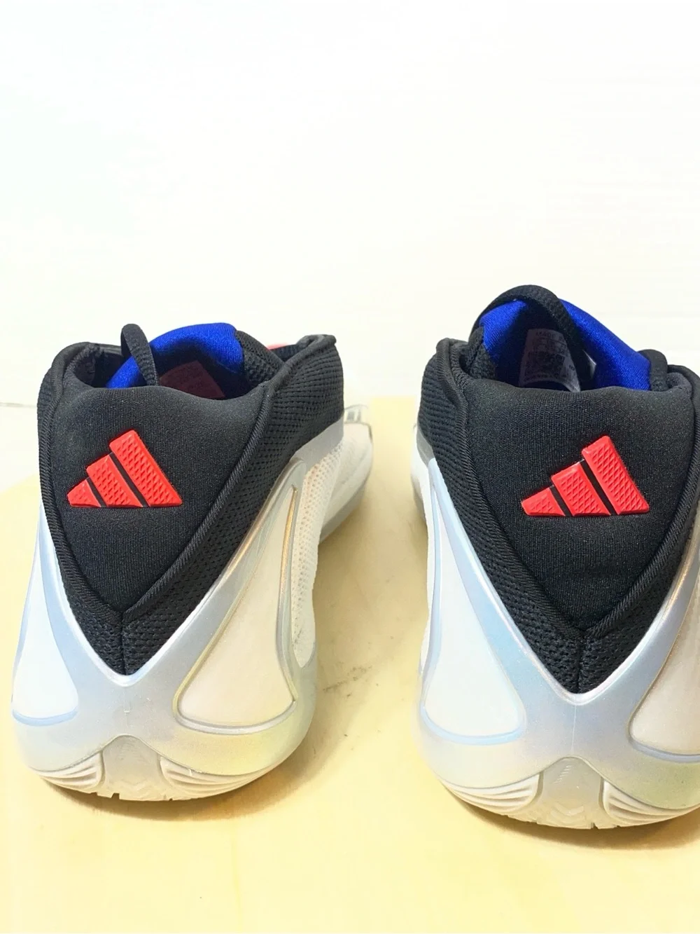 Adidas AE 1 Low Anthony Edwards White Scarlet Blue Basketball Shoes Men's Size 6